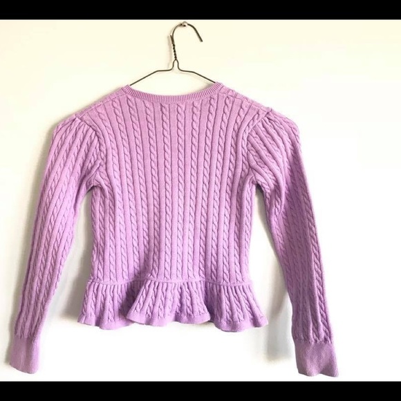 Ralph Lauren knit cardigan jacket lilac purple 6x - Picture 2 of 3